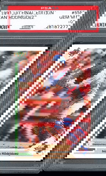 IVAN RODRIGUEZ 1991 UPPER DECK FINAL EDITION #55F 55 F UD PSA 10 RC