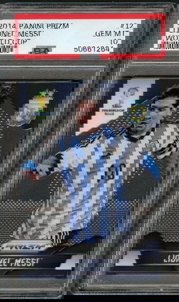 2014 PANINI PRIZM WORLD CUP LIONEL MESSI PSA 10