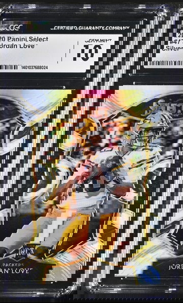 2020 Panini Select #47 Jordan Love Silver Prizm RC Rookie Graded CGC 10 Gem Mint  Green Bay Packers 