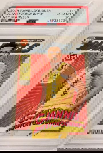 2019 Panini Donruss Net Marvels Giannis Antetokounmpo #11 PSA 10