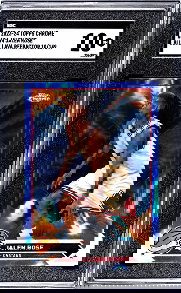 2023-24 Topps Chrome Blue Lava Refractor Jalen Rose #194 /149 SGC 10