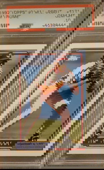 1992 Toppa ML Debut Jim Thome PSA 10 FTC