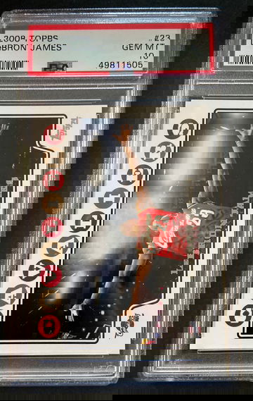 2008 lebron James topps chalk toss psa 10 #23