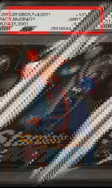 TRACY MCGRADY Rookie RC SP 1997 SKYBOX E-X2001 STAR DATE 2001 PSA 9