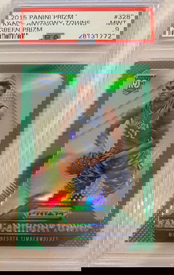 Karl-Anthony Towns Green Prizm PSA 9 RC