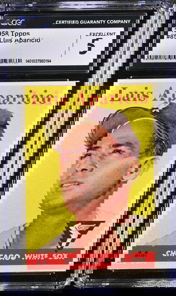 1958 TOPPS LUIS APARICIO #85 CGC 5 BS.A2.35