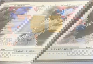 2001 Alex Rodriguez/Rafael Furcal Dual Bat Game Used Relic