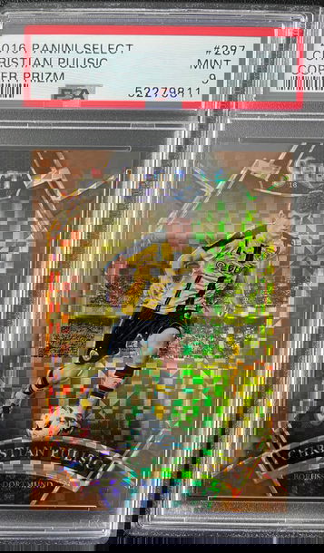 2016 Panini Select Christian Pulisic Copper Prizm /49 ROOKIE PSA 9