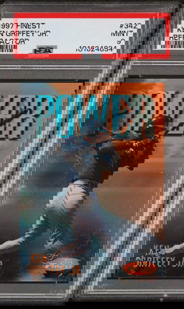 1997 Finest Gold Refractor Ken Griffey Jr #342 PSA 9