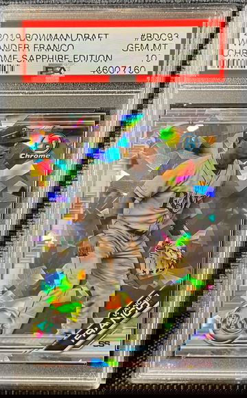 2019 Bowman Draft Chrome Sapphire Wander Franco ROOKIE RC #BDC93 PSA 10 GEM MINT💎