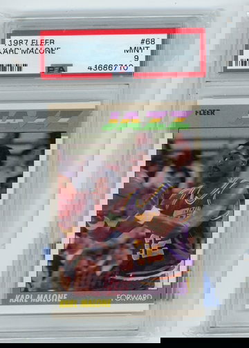 1987 Fleer Karl Malone PSA 9 