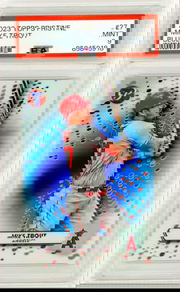 2023 Topps Pristine #27 Mike Trout Blue PSA 9 MINT!