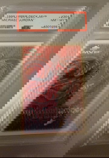 1999 Upper Deck MVP MJ Exclusives Michael Jordan PSA 8