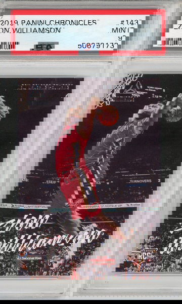 2019 Chronicles Luminance 143 Zion Williamson PSA 9 Rookie RC