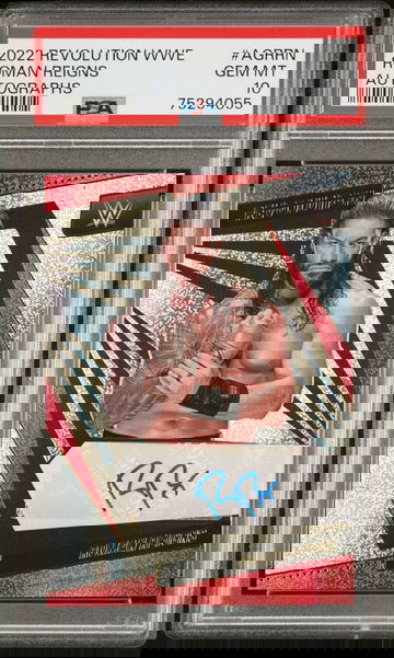 Roman Reigns 2022 Panini Revolution WWE Autograph PSA 10 Gem Low Pop Bloodline