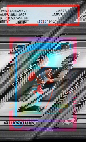 2024 Donruss Optic Rated Rookie Preview Pink Caleb Williams #327 PSA 9