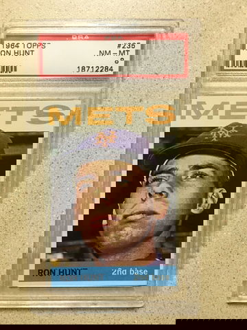 1964 Topps #235 Ron Hunt PSA 8 NM-MT METS