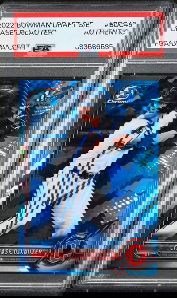2022 Bowman Chrome Draft Sapphire Chase DeLauter Auto PSA
