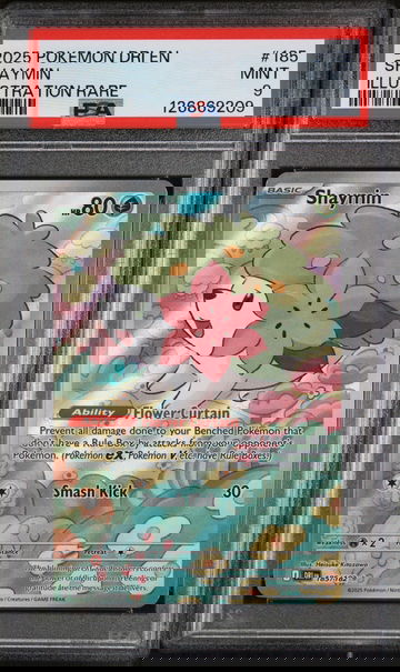 2025 Pokemon Destined Rivals Illustration Rare Shaymin #185 PSA 9