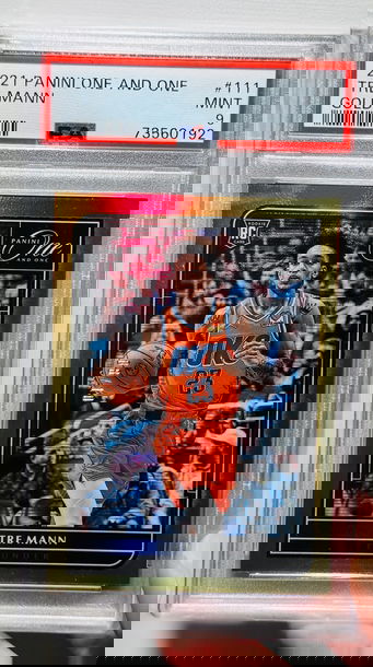 2021 Panini One and One Tre Mann Gold RC 8/10 PSA9