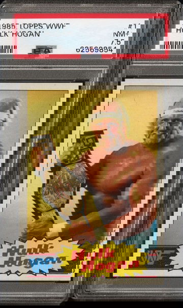 POP 3 - 1985 Topps WWF #1 Hulk Hogan PSA 7.5