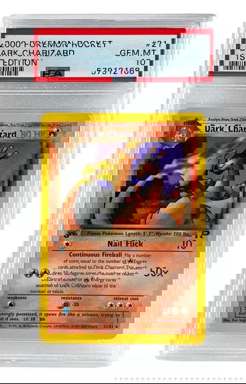 2000 Pokemon 1st Edition Dark Charizard PSA 10