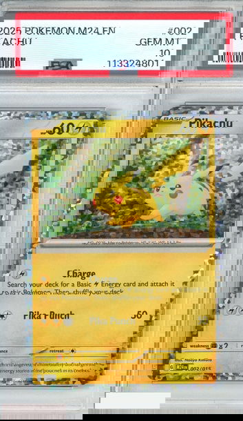 2025 POKEMON M24 EN MCDONALDS COLLECTION PIKACHU #002 PSA 10 GEM MT