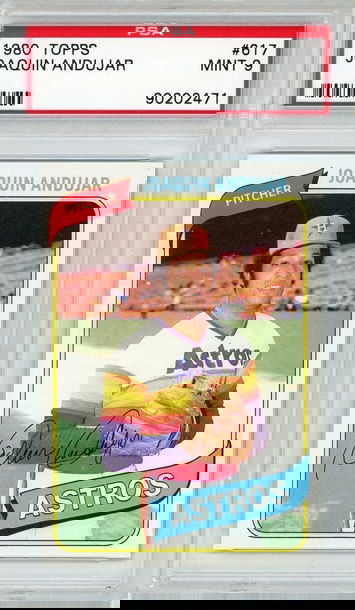 1980 Topps Joaquin Andujar #617 PSA 9 P1303