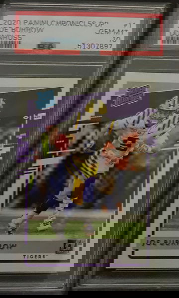 2020 chronicles draft picks donruss rated rookie joe burrow psa 10