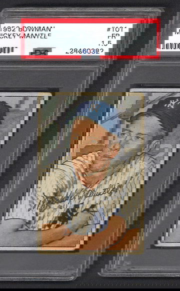 1952 Bowman Mickey Mantle PSA 1.5