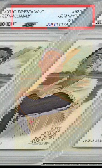 2019 TOPPS ALLEN & GINTER TED WILLIAMS CARD BOSTON RED SOX PSA 10 LOW POP