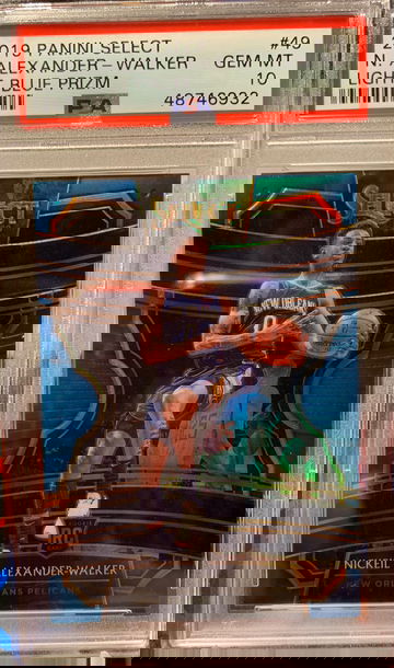 2019-20 Panini Select Nickeil Alexander-Walker Light Blue Prizm Rookie Card PSA 10