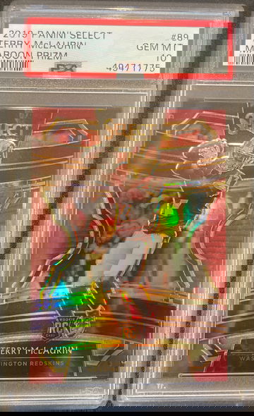 Terry McLaurin 2019 Select Maroon Prizm 117/149 (Color Match) PSA 10. Pop 4