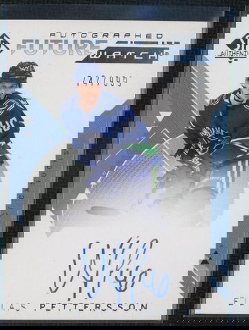 2018-19 Upper Deck SP Authentic Future Watch Elias Pettersson #189 RC Auto /999