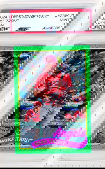 2024 Topps Silver Pack #T89C17 Mike Trout Green PSA 9 MINT!