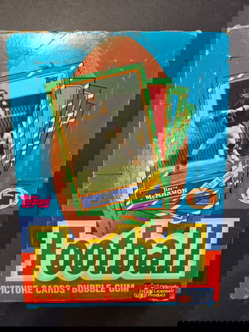 1986 Topps Football Wax Box, 36 Packs, NON-AUTHENTICATED (Please read)