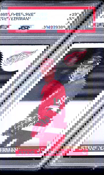 1985 O-Pee-Chee Steve Yzerman PSA 5