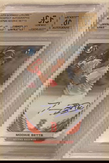 2014 Bowman Chrome Draft Mookie Betts Autograph BGS 9.5 TG+