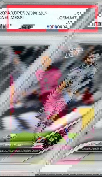 2024 TOPPS NOW MLS LIONEL MESSI #1 INTER MIAMI PSA 10 GEM MT