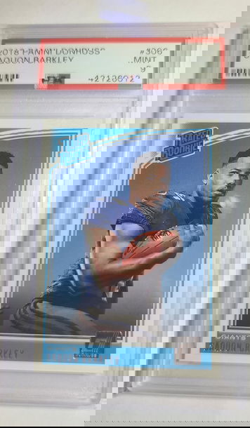 Saquon Barkley 2018 Donruss PSA 9