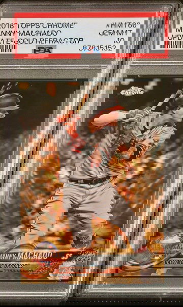 2018 Topps Chrome Update Manny Machado All Star Gold Refractor /50 PSA 10 Gem Mint