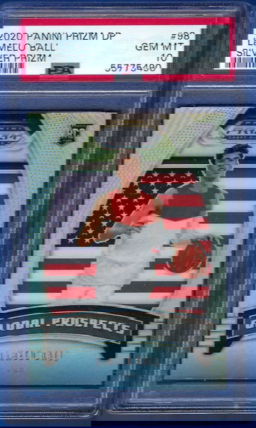 2020 Panini Prizm Draft Picks Silver Prizm LaMelo Ball #98 *PSA 10* Charlotte Hornets