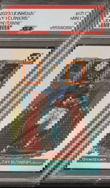 2023 Donruss Zay Flowers RC Downtown! PSA 9 Mint!