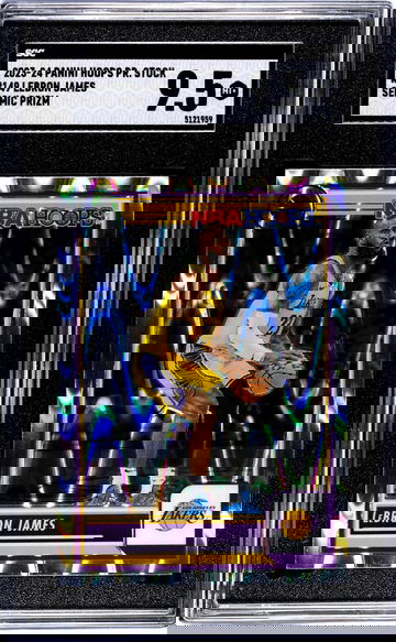 2023-24 Panini Hoops Premium Stock #149 Lebron James Seismic Prizm SGC 9.5