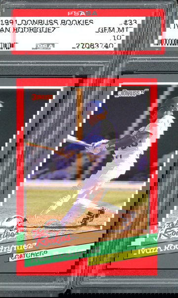 IVAN RODRIGUEZ 1991 DONRUSS ROOKIES #33 PSA 10 RC