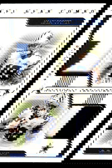 2020 Panini National Treasures CeeDee Lamb & Amari Cooper Nfl Gear Combo /25