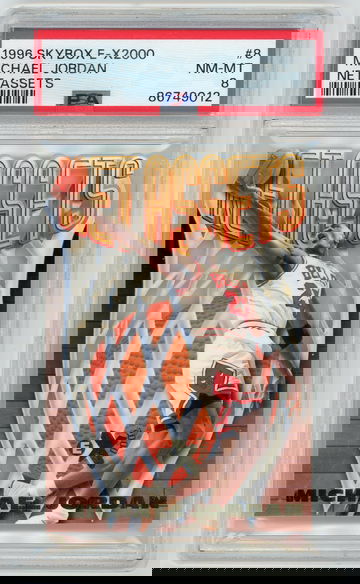 MICHAEL JORDAN 1996-97 SkyBox E-X2000 Net Assets #8 PSA 8 Die Cut
