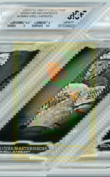 KIRILL KAPRIZOV 2020-21 Ultimate Collection Signature Masterpieces Auto Rc BGS 8.5