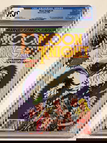 Moon Knight 1 CGC 9.0 Newsstand - 1st Raoul Bushman - White pages