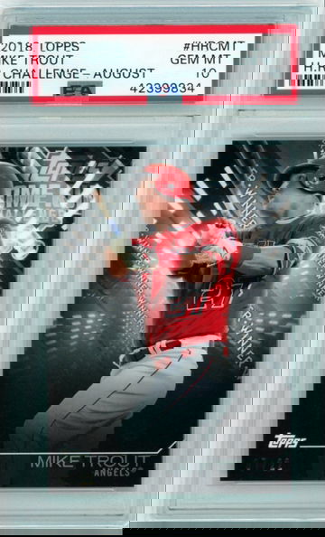 2018 Topps #HRCMT Mike Trout Home Run Challenge-August PSA 10 GEM MINT!
